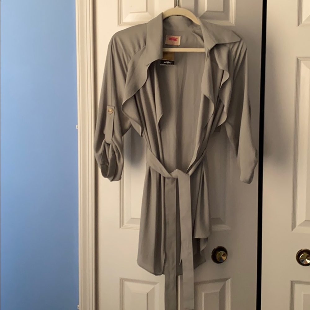 Light Green Ruffle Button Sleeve Jacket - image 1